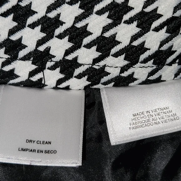 Kasper Black and White Houndstooth  Pleated Pencil Skirt Size 12 - Picture 7 of 8